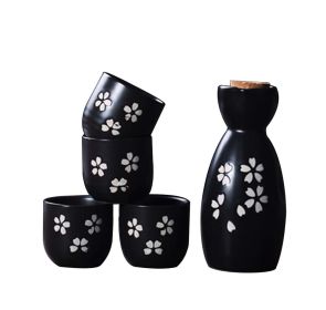 5 Pcs Ceramic Japanese Sake Set