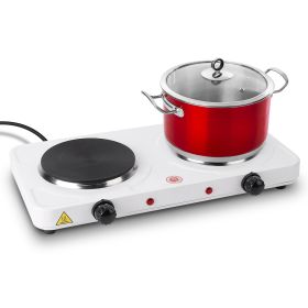 Dual Electric Stove Top with 5 Setting Temperature Control