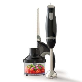 Oster Food Prep Kit with Immersion Blender, Electric Knife, and 2-Cup Capacity Mini Food Chopper