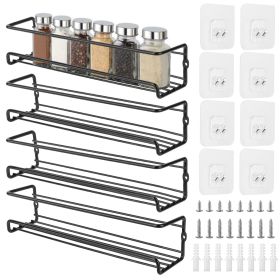 Wall Mount Spice Racks 4 Pcs