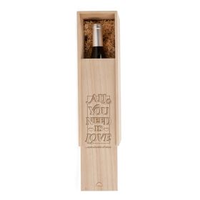 All You Need Is Love Wood Wine Box