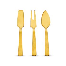 Gold Cheese Knife Set by Twine