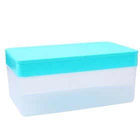 Food Grade Silicone Large Capacity Ice Box (Option: Light Blue Single Layer)