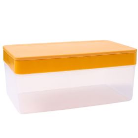 Food Grade Silicone Large Capacity Ice Box (Option: Beige Single Layer)