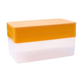 Food Grade Silicone Large Capacity Ice Box (Option: Beige Double Layer)