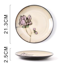 Hand Painted Ceramic Plate (Option: Mulan Purple Plate Dish)