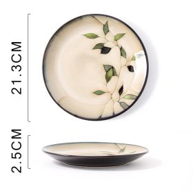 Hand Painted Ceramic Plate (Option: Bamboo Leaf Plate Dish)