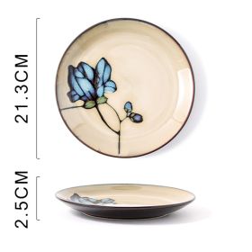 Hand Painted Ceramic Plate (Option: Mulan Blue Plate Dish)
