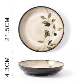 Hand Painted Ceramic Plate (Option: Bamboo Leaf Deep Plates)