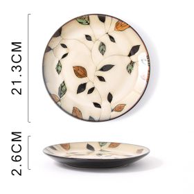 Hand Painted Ceramic Plate (Option: Vine Leaf Plate Dish)
