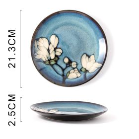 Hand Painted Ceramic Plate (Option: Magnolia Plate Dish)