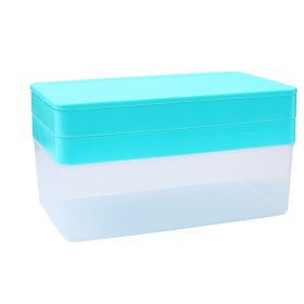 Food Grade Silicone Large Capacity Ice Box (Option: Light Blue Double Layer)