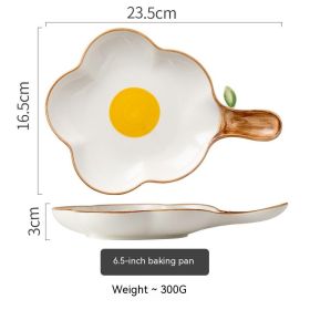 SUNFLOWER Ceramic Tableware (Option: 6.5inch baking tray)